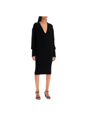 Cashmere Blend V-Neck Midi Dress - Women > Clothing > Dresses > Midi