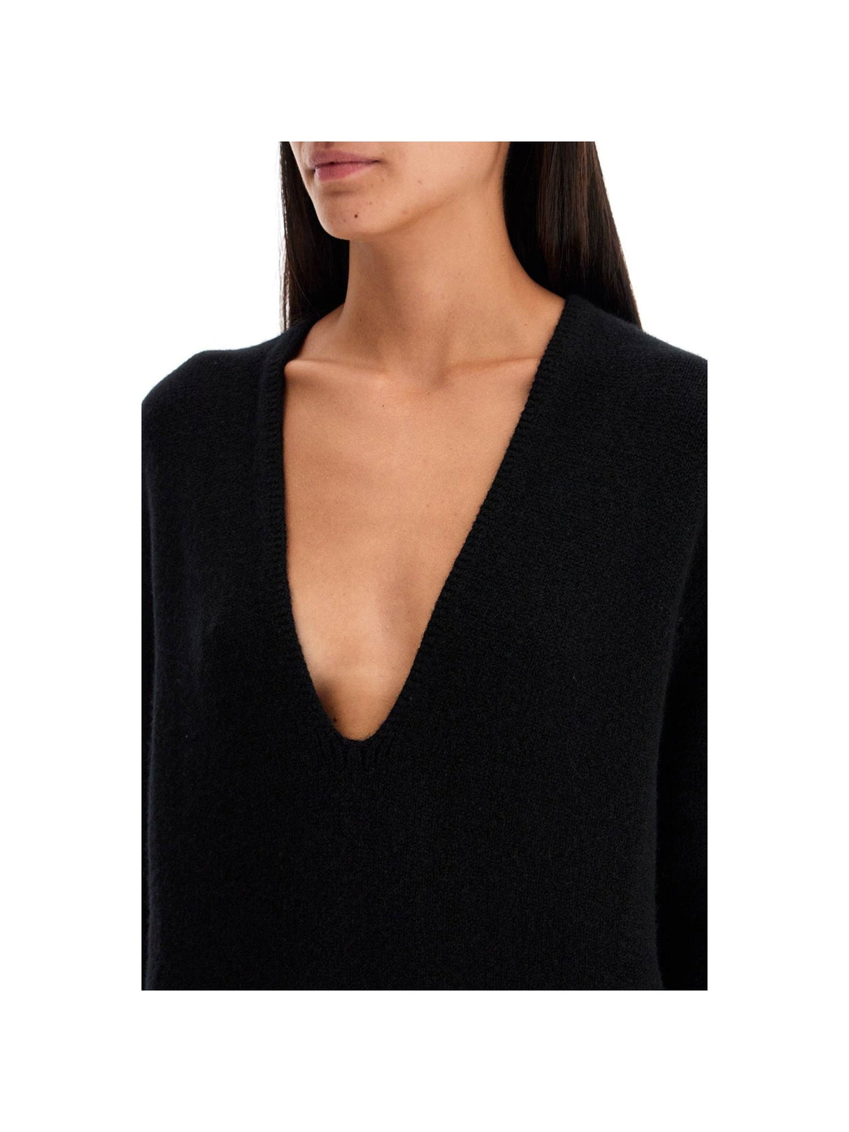 Cashmere Blend V-Neck Midi Dress - Women > Clothing > Dresses > Midi