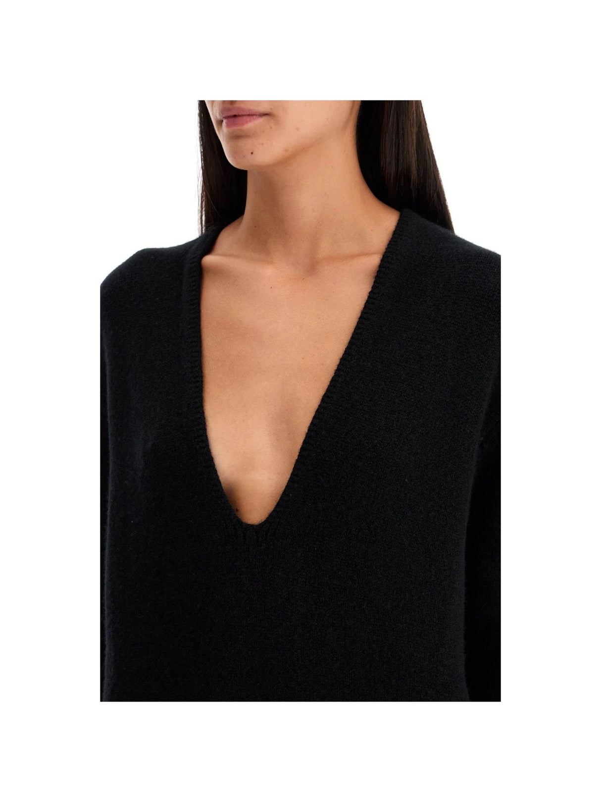 Cashmere Blend V-Neck Midi Dress - Women > Clothing > Dresses > Midi