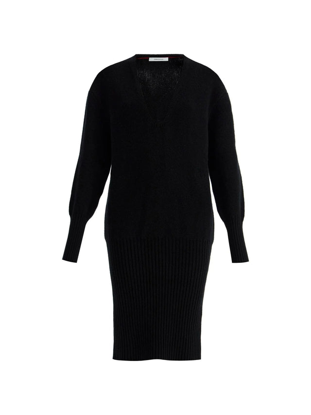 Cashmere Blend V-Neck Midi Dress - XXXS - Women > Clothing > Dresses > Midi