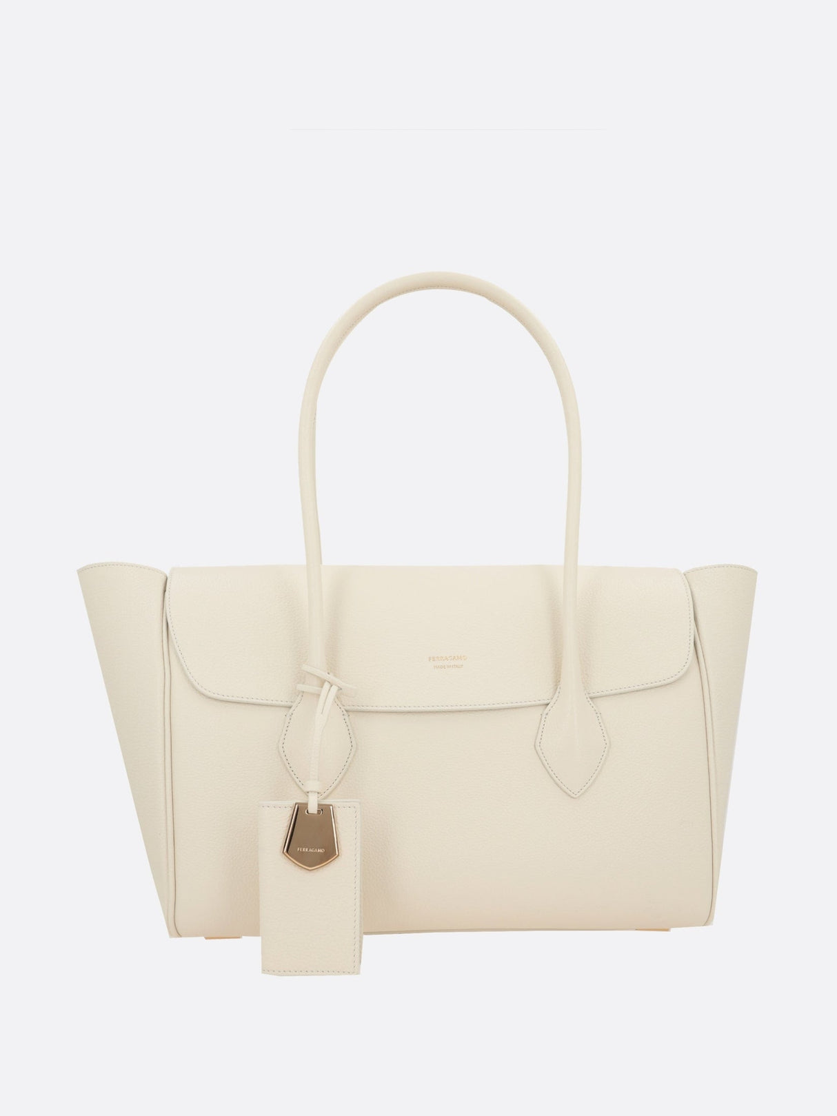 Classic Large Grainy Leather Tote Bag-FERRAGAMO-JOHN JULIA