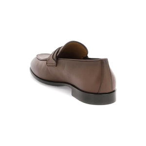 Cocoa Brown Desio Gancini Leather Loafers FERRAGAMO JOHN JULIA.