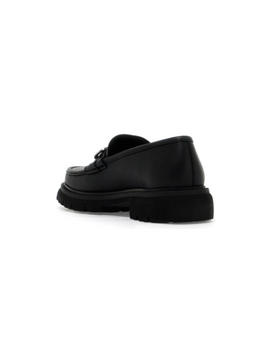 Cocoon Leather Gancini Loafers.