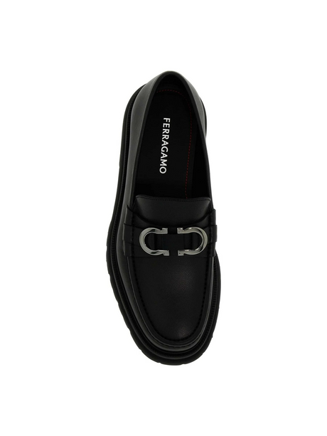 Cocoon Leather Gancini Loafers.