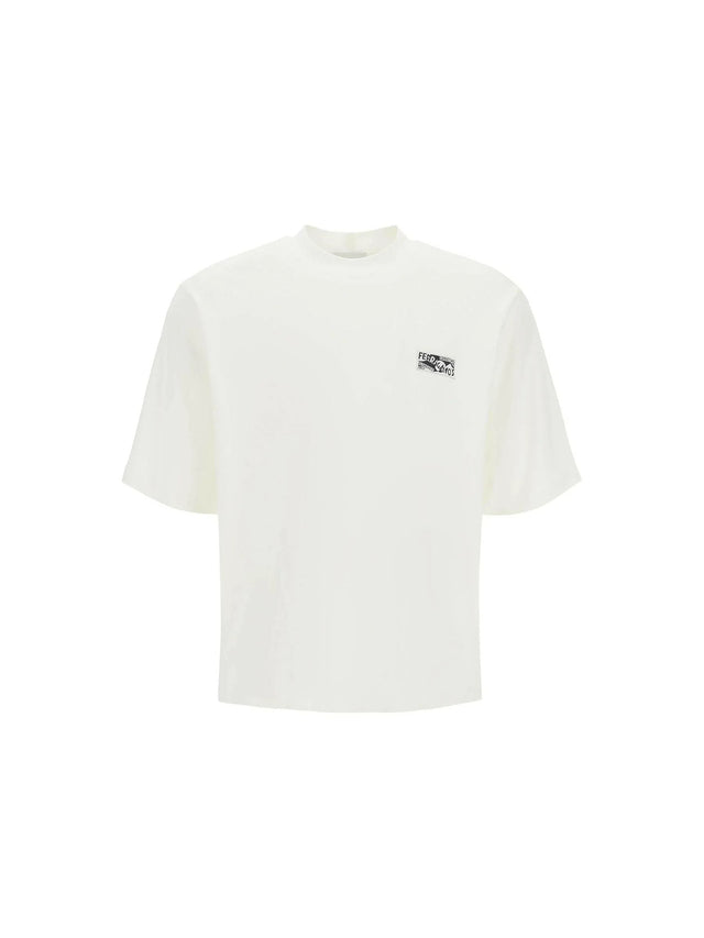 Cotton And Silk Blend T-Shirt FERRAGAMO