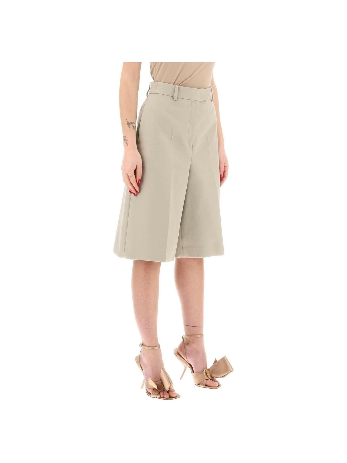 Cotton Gabardine Shorts FERRAGAMO JOHN JULIA.