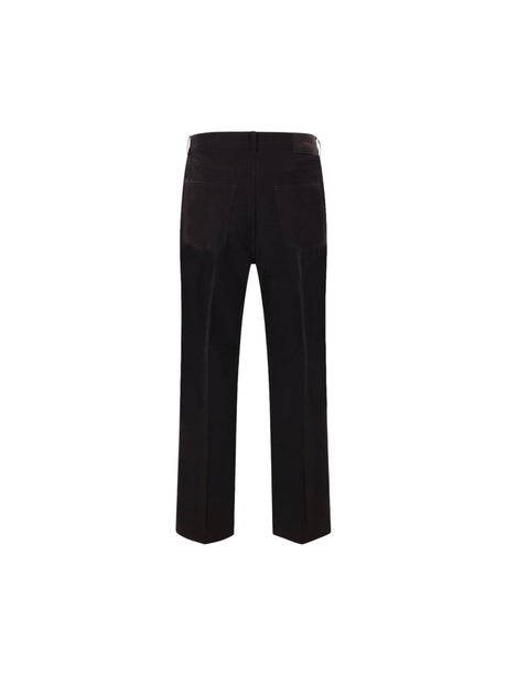 Cotton Moleskine Trousers-FERRAGAMO-JOHN JULIA