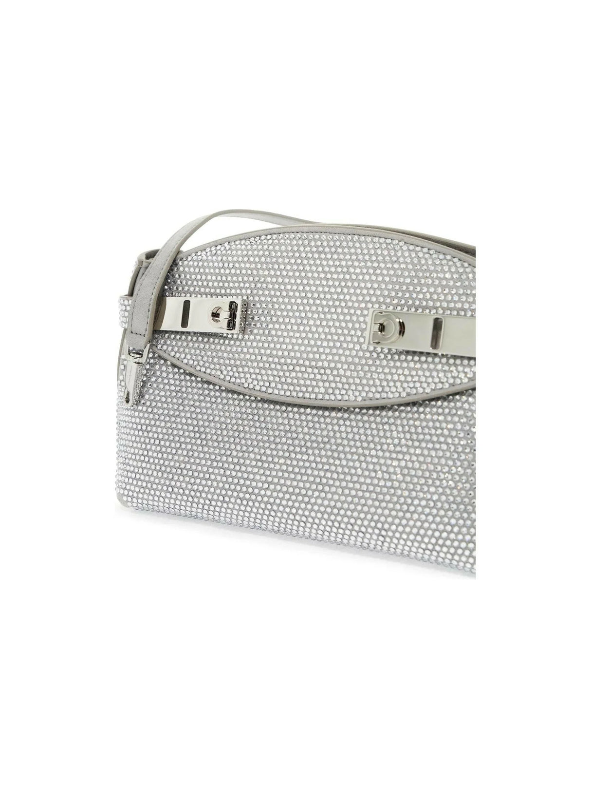 Crystal Embellished Hug Crossbody Bag.