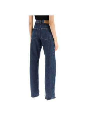 Curved Seam High-Waisted Jeans.