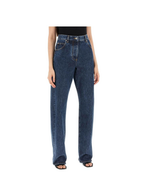 Curved Seam High-Waisted Jeans.