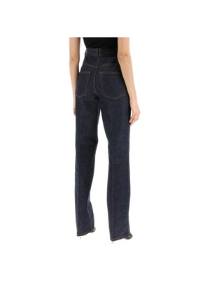 Dark Denim Cotton Straight-Fit Jeans FERRAGAMO JOHN JULIA.