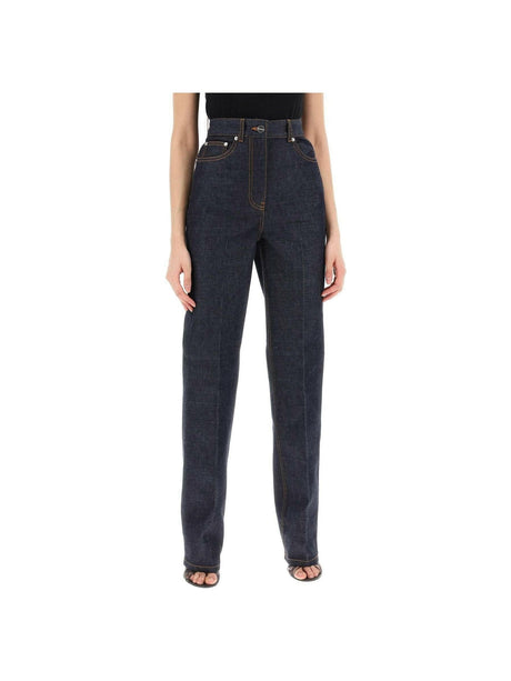 Dark Denim Cotton Straight-Fit Jeans FERRAGAMO JOHN JULIA.