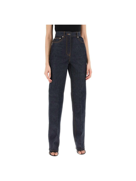 Dark Denim Cotton Straight-Fit Jeans FERRAGAMO JOHN JULIA.