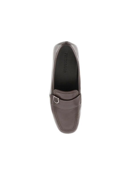 FERRAGAMO-Debros Leather Loafers-JOHN JULIA