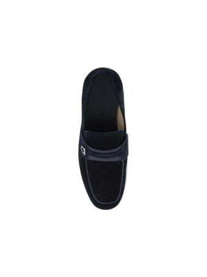 FERRAGAMO-Deconstructed Dame Suede Loafers-JOHN JULIA