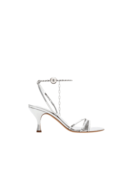 FERRAGAMO-Denise Laminated Leather Sandals-JOHN JULIA