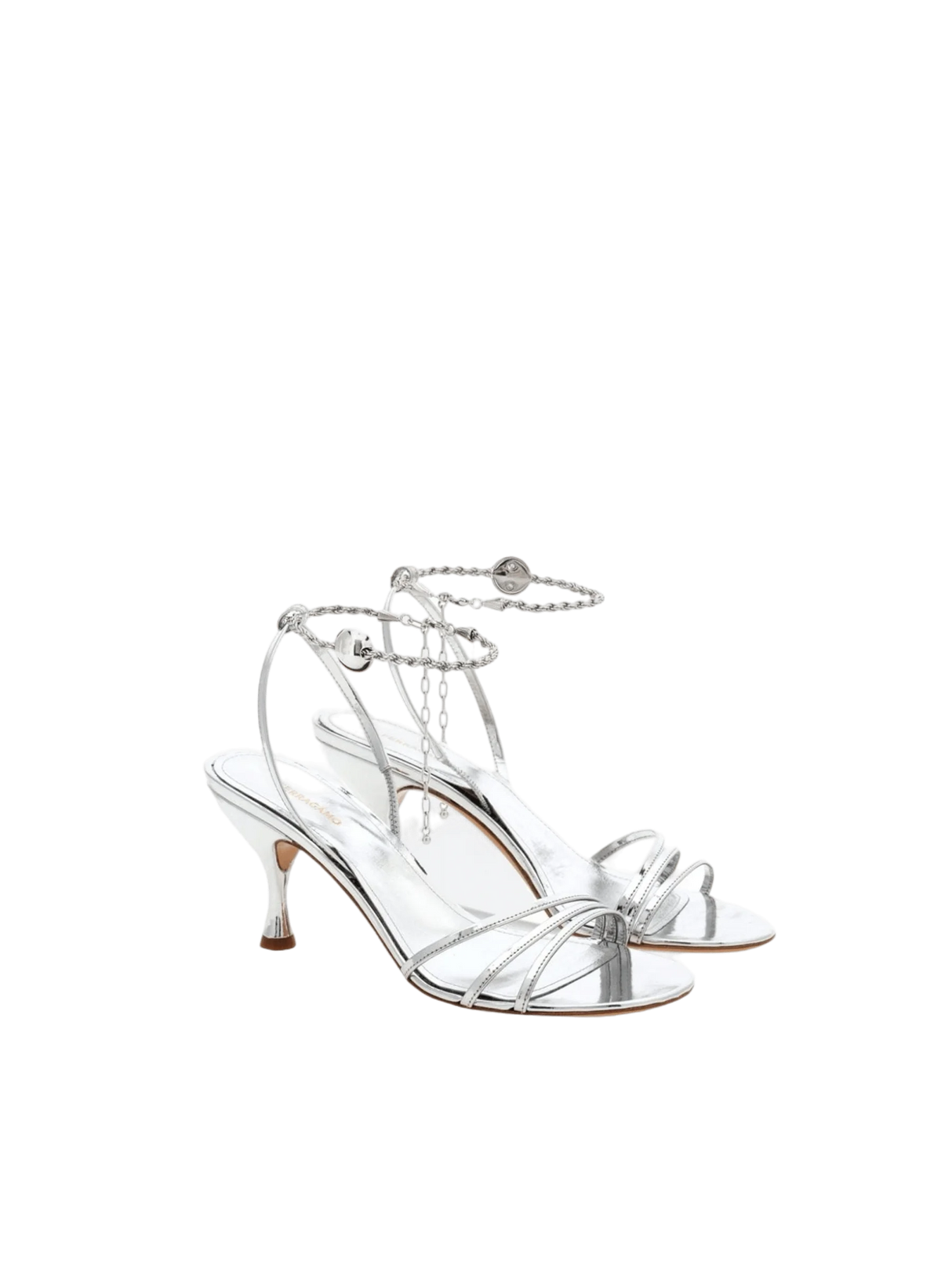 FERRAGAMO-Denise Laminated Leather Sandals-JOHN JULIA