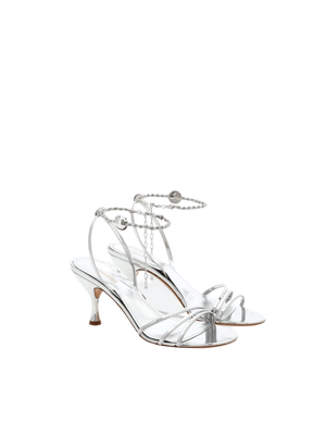 FERRAGAMO-Denise Laminated Leather Sandals-JOHN JULIA