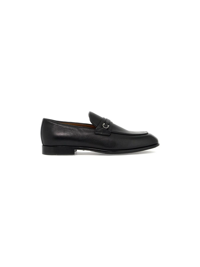 Desio Gancini Leather Loafers.