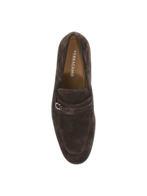 Desio Gancini Suede Loafers.