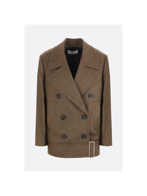 Double Wool Oversize Peacoat-FERRAGAMO-JOHN JULIA