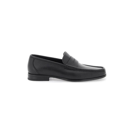 Black Dupont Leather Penny Loafers FERRAGAMO JOHN JULIA.