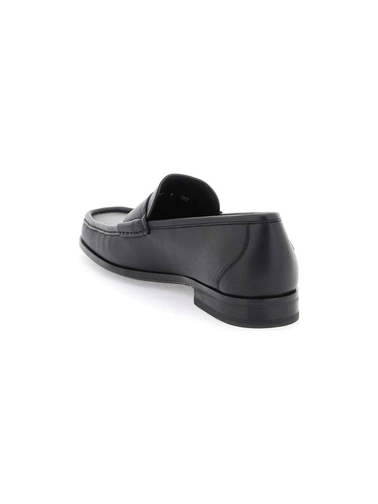 Black Dupont Leather Penny Loafers FERRAGAMO JOHN JULIA.