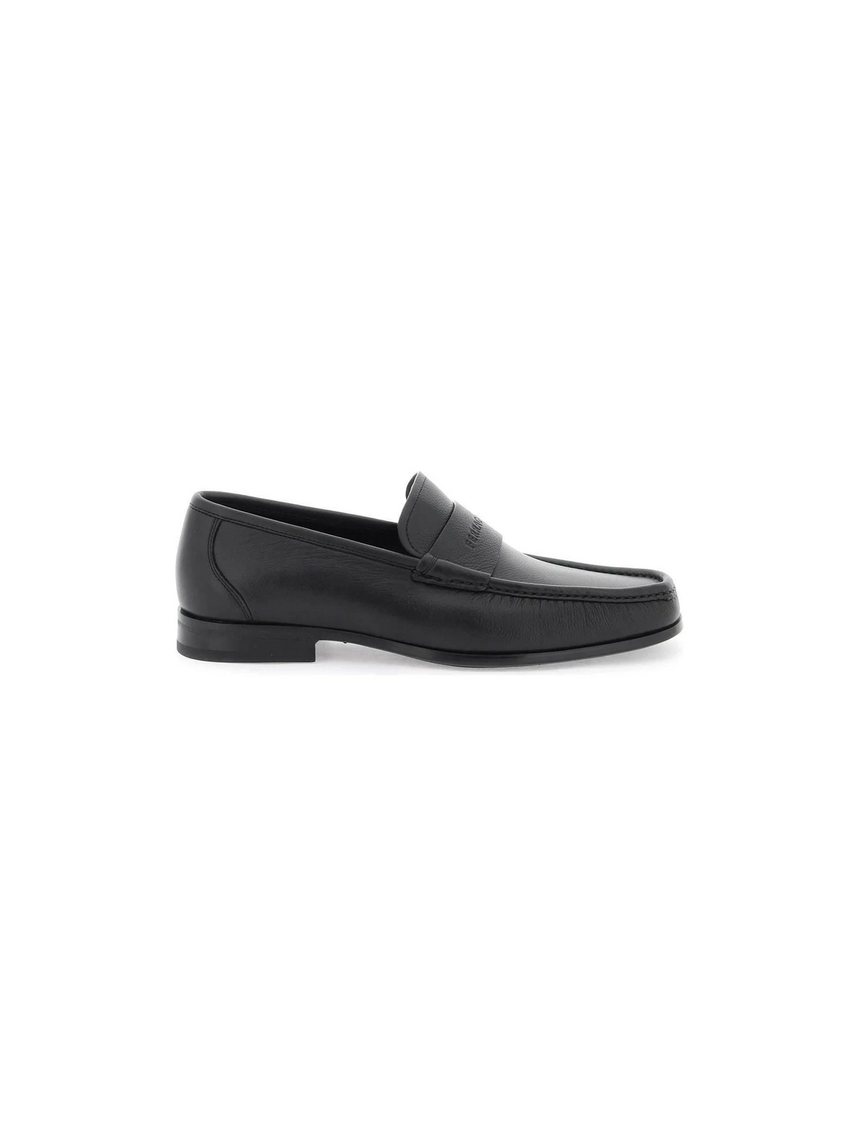 Black Dupont Leather Penny Loafers FERRAGAMO JOHN JULIA.