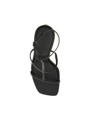 Black 'Elina' Leather Sandals FERRAGAMO JOHN JULIA.