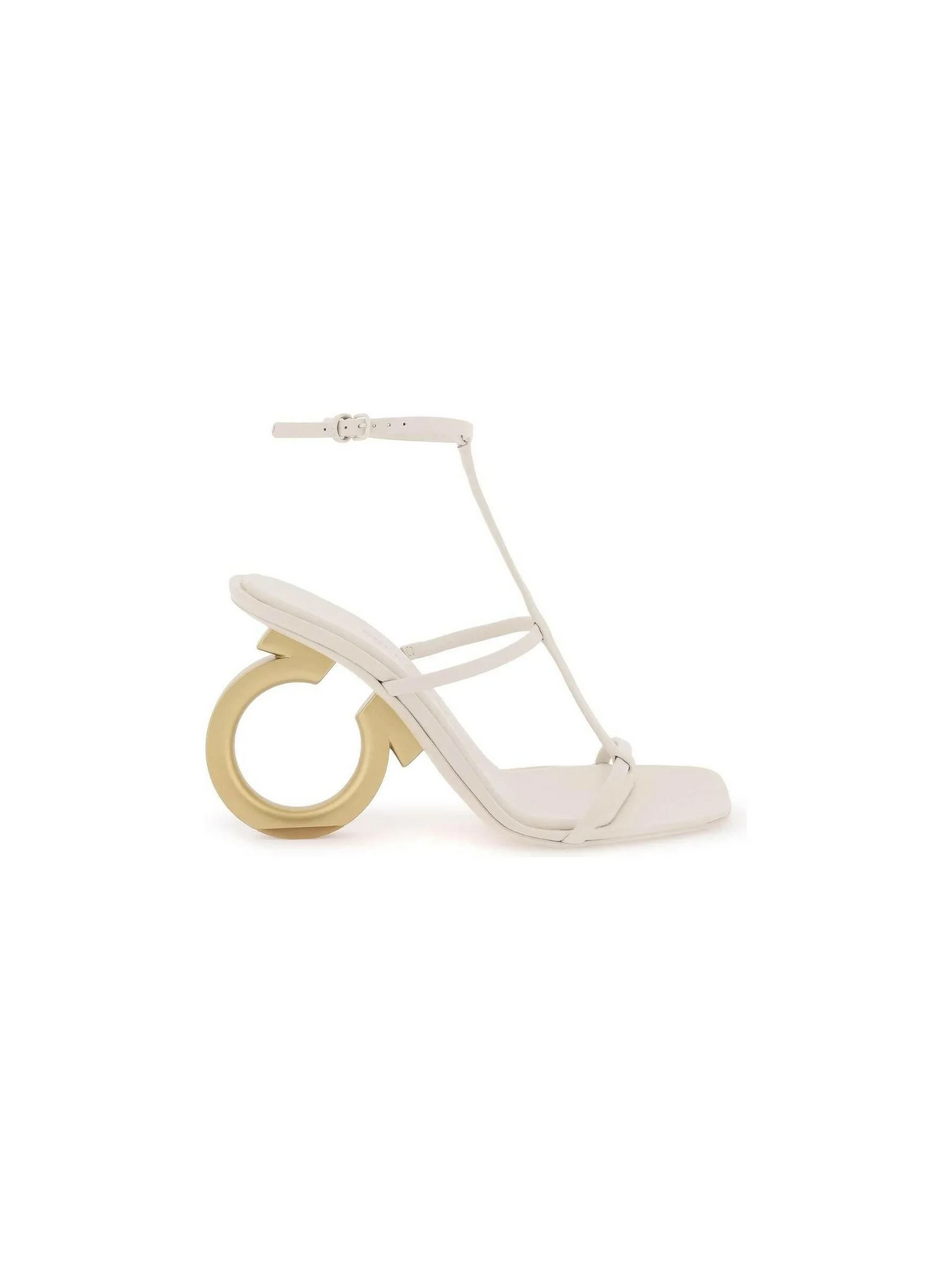 White 'Elina' Leather Sandals FERRAGAMO JOHN JULIA.