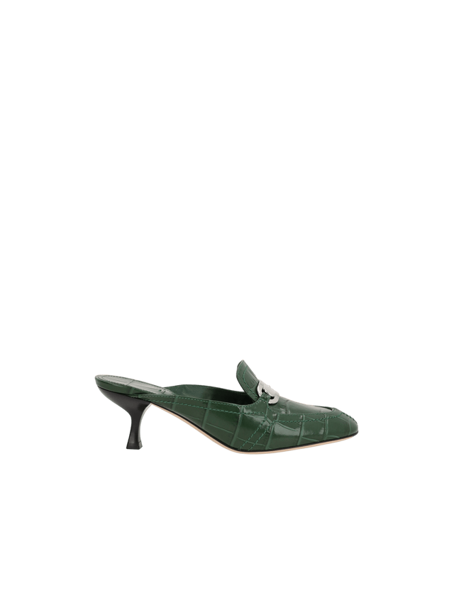 Elodye Crocodile Embossed Leather Mules-FERRAGAMO-JOHN JULIA