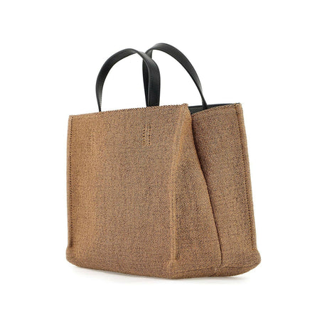 F Signature Small Raffia Tote Bag.