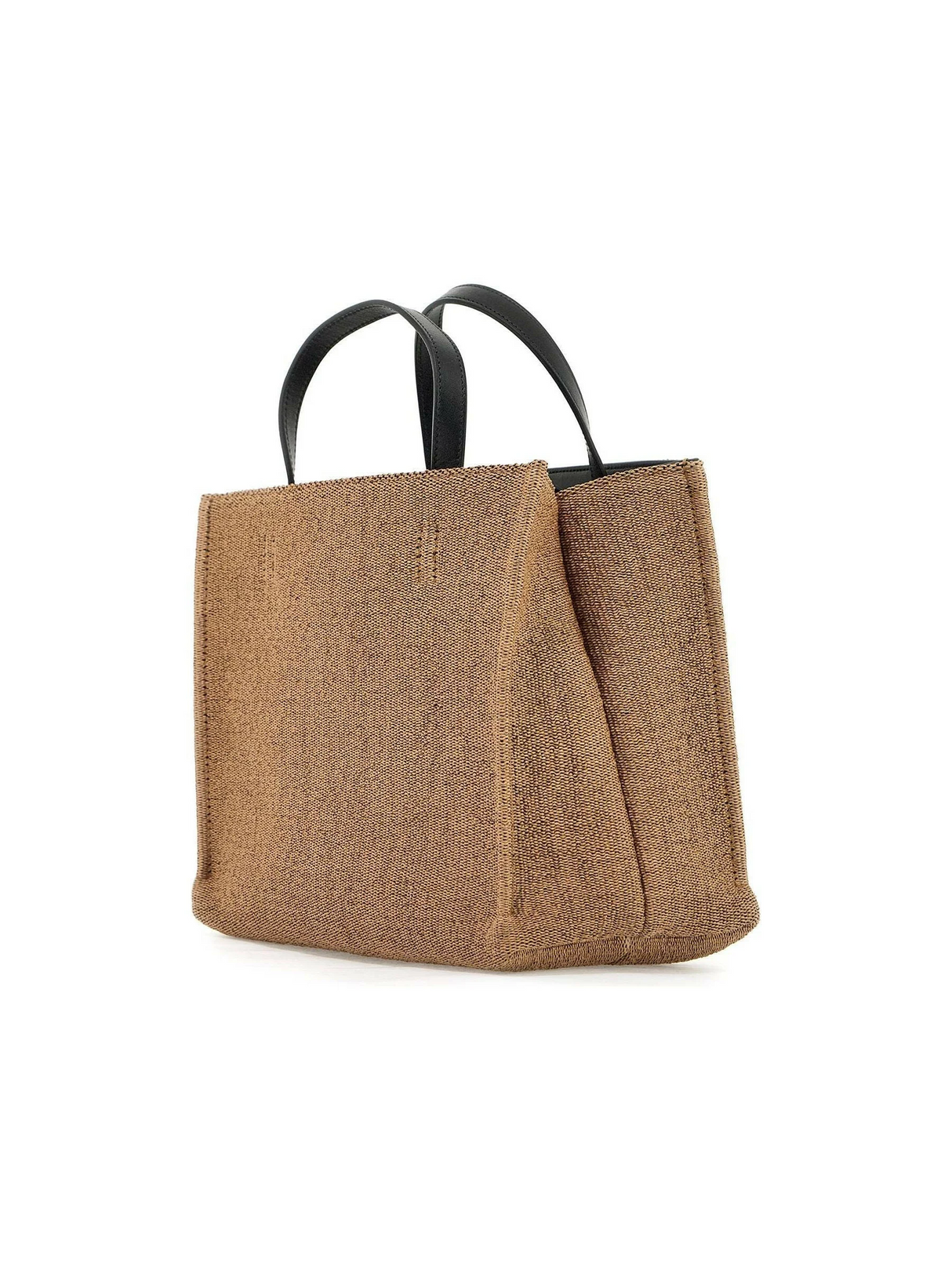 F Signature Small Raffia Tote Bag.