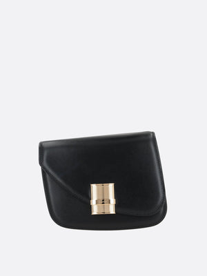 FERRAGAMO-Fiamma Small Smooth Leather Shoulder Bag-JOHN JULIA