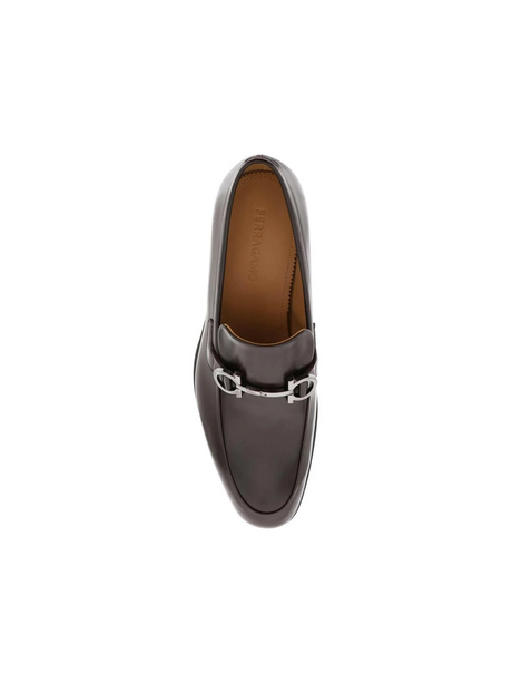 Hickory Gancini Leather Mocassins FERRAGAMO JOHN JULIA.