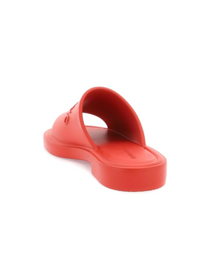 Flame Red Rubber Sandals FERRAGAMO JOHN JULIA.