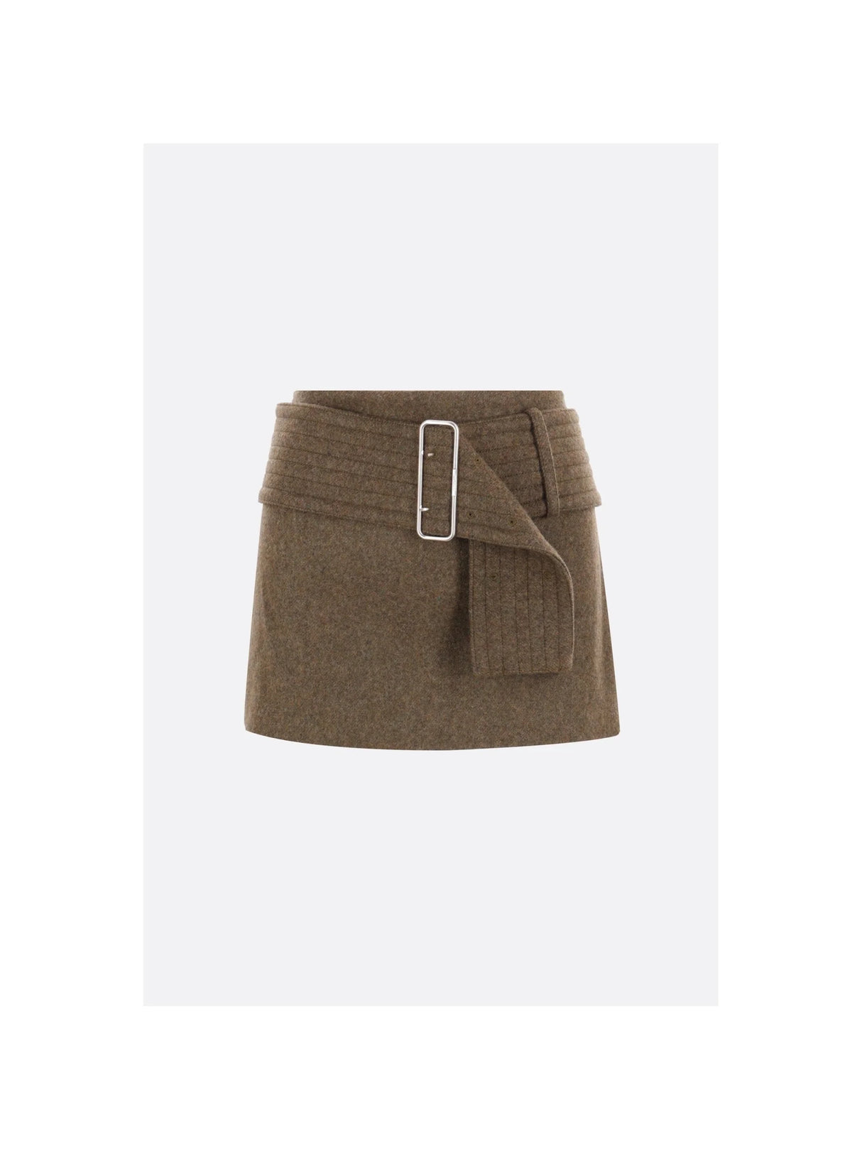 Flannel Miniskirt With Belt-FERRAGAMO-JOHN JULIA