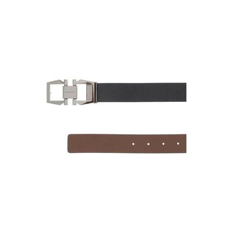 Gancini Buckle Leather Belt.