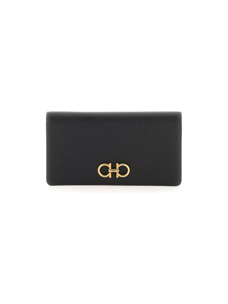 Gancini Continental Leather Wallet.