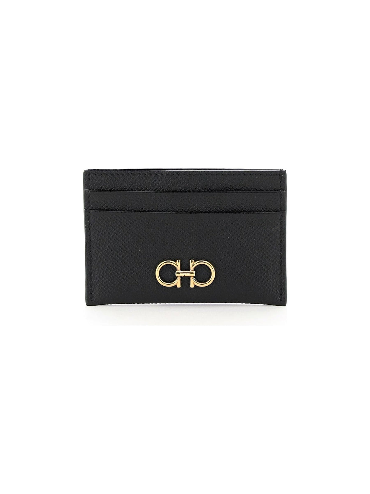 Gancini Grain Leather Card Holder