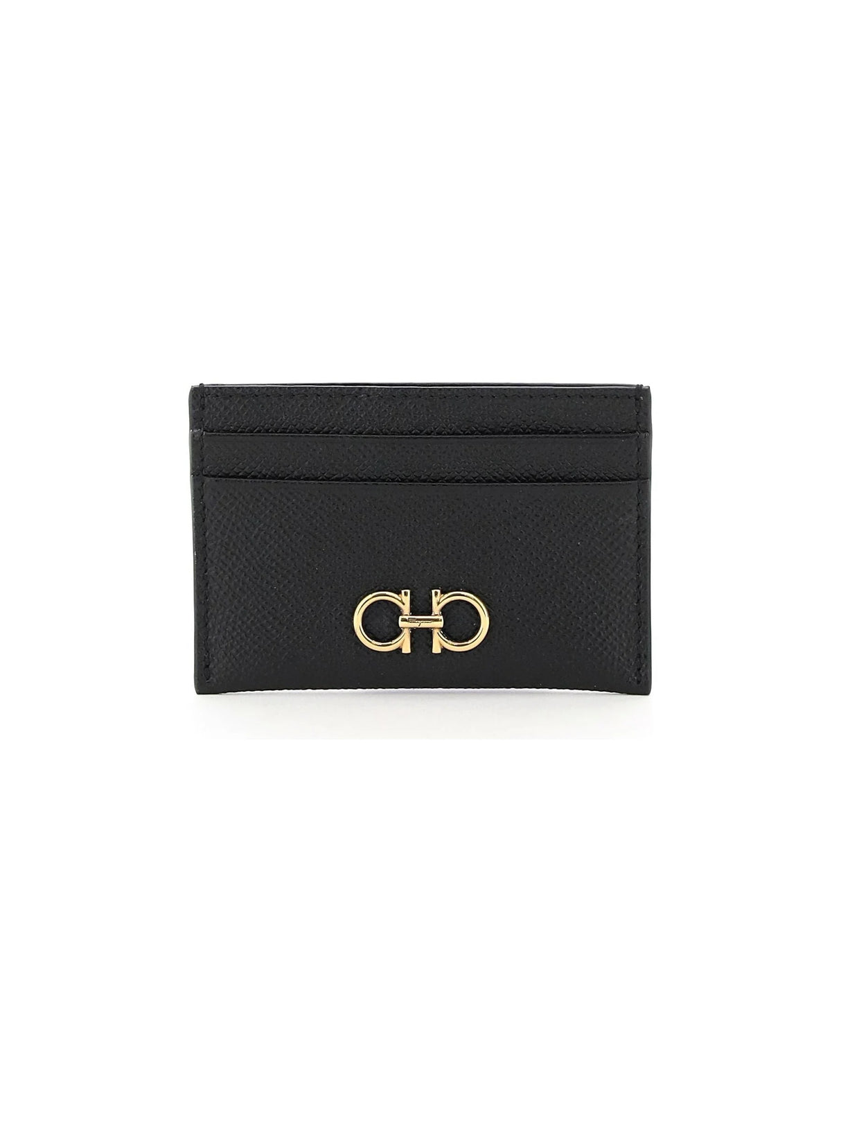 Gancini Grain Leather Card Holder - OS - Women > Accessories > Wallets and Small Leather Goods > Card holders