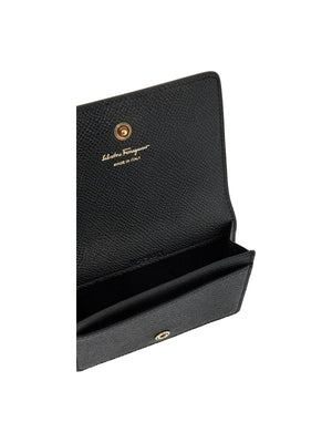 Gancini Grained Leather Coin Purse - OS - Women > Accessories > Wallets and Small Leather Goods > Card holders