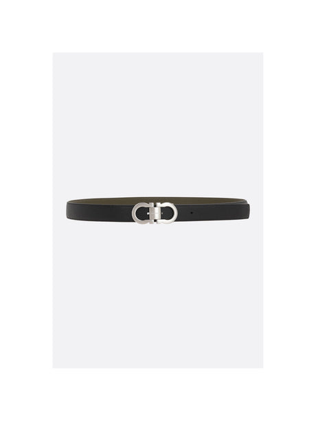 Gancini Grainy Leather Reversible Belt-FERRAGAMO-JOHN JULIA