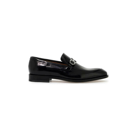 Gancini Leather Loafers.