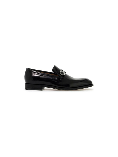 Gancini Leather Loafers.