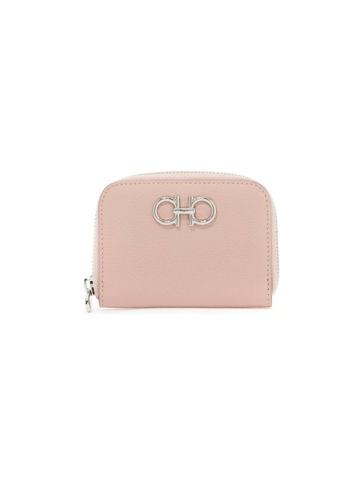 Gancini Leather Zippered Credit Card Holder.