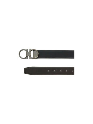 Gancini Reversible Leather Belt.