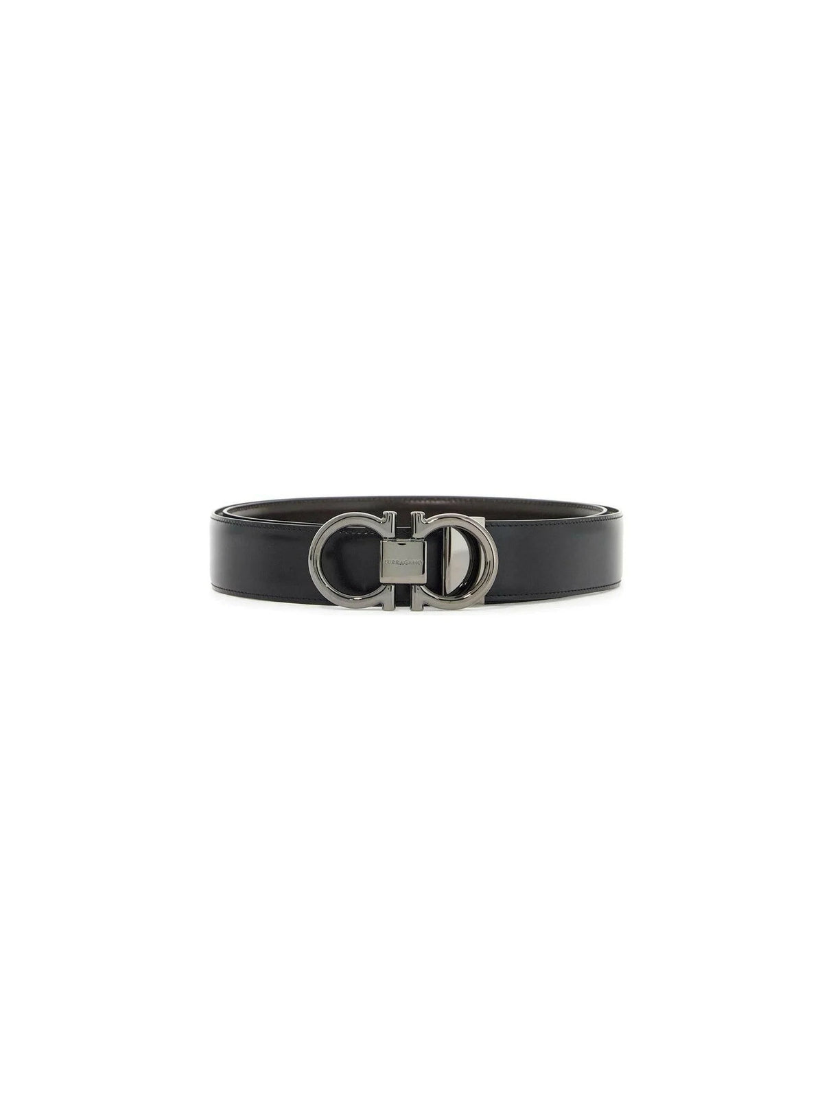 Gancini Reversible Leather Belt.