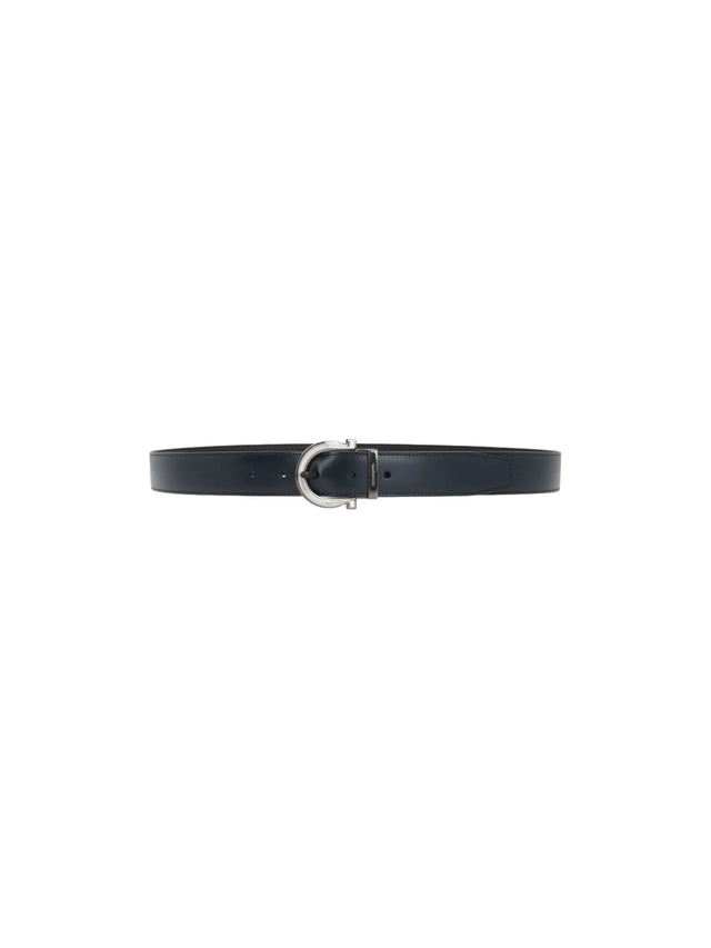 Gancini Smooth and Grainy Leather Reversible Belt-FERRAGAMO-JOHN JULIA