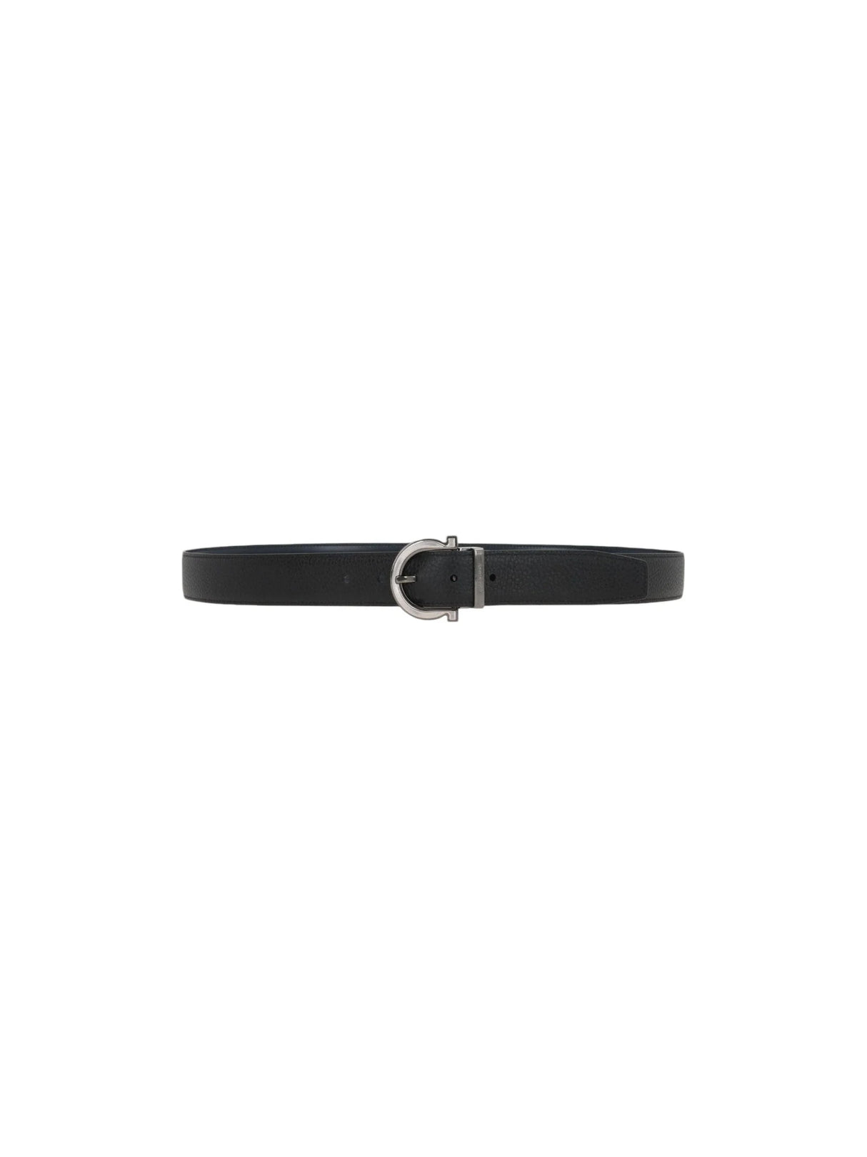 Gancini Smooth and Grainy Leather Reversible Belt-FERRAGAMO-JOHN JULIA